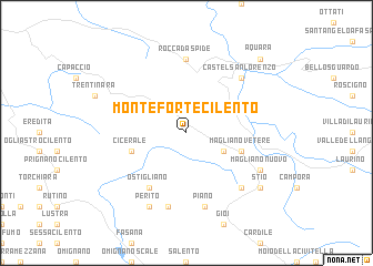 map of Monteforte Cilento