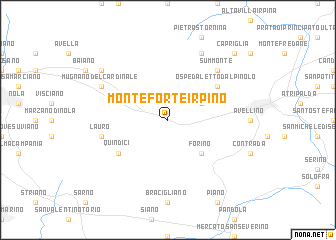 map of Monteforte Irpino