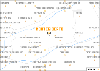 map of Monte Giberto