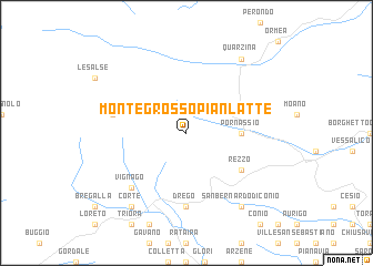map of Montegrosso Pian Latte