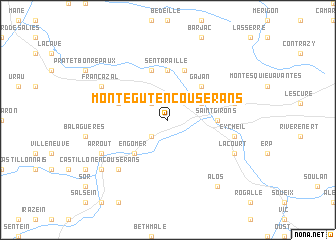 map of Montégut-en-Couserans