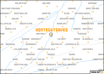 map of Montégut-Savès