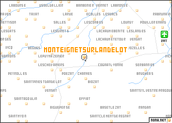 map of Monteignet-sur-lʼAndelot