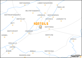 map of Monteils