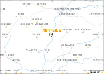 map of Monteils