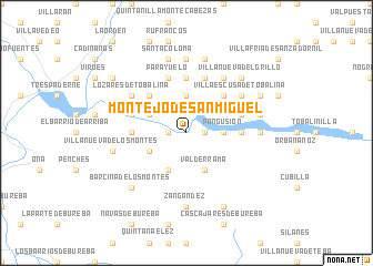 map of Montejo de San Miguel