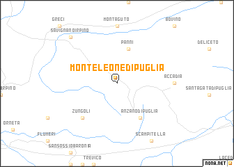 map of Monteleone di Puglia