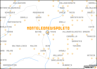 map of Monteleone di Spoleto