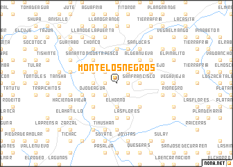 map of Monte Los Negros