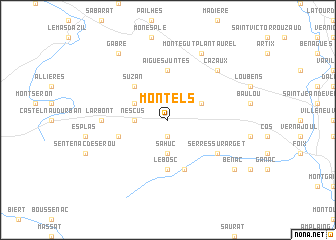 map of Montels