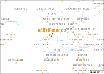 map of Montemonaco