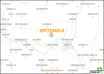 map of Montemurlo