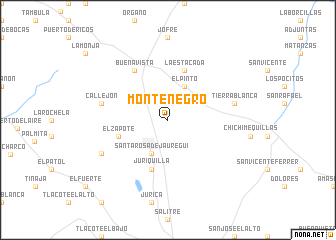 map of Monte Negro