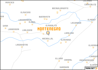 map of Monte Negro
