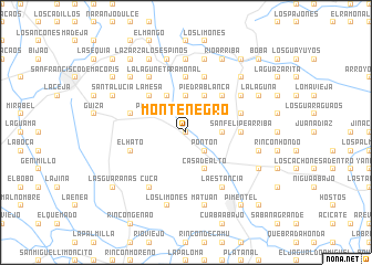 map of Monte Negro