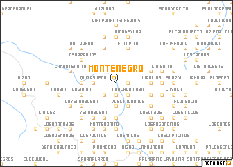 map of Monte Negro