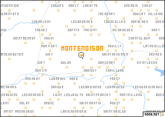 map of Montenoison