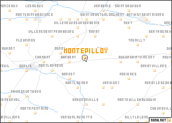 map of Montépilloy