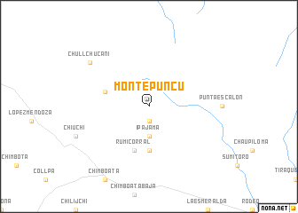 map of Monte Puncu