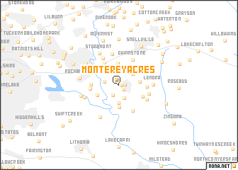 map of Monterey Acres