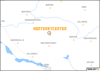 map of Monterey Center