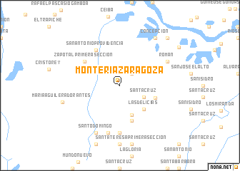 map of Montería Zaragoza