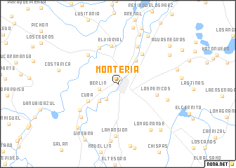map of Montería