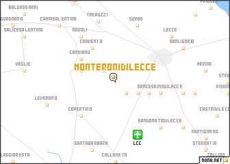 map of Monteroni di Lecce