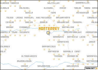 map of Monterrey