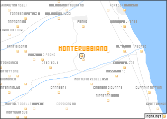 map of Monterubbiano