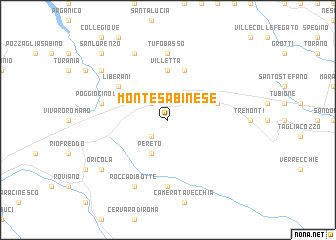 map of Monte Sabinese