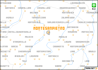 map of Monte San Pietro