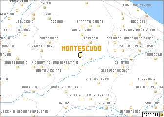 map of Montescudo