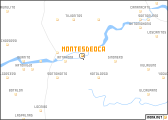 map of Montes de Oca
