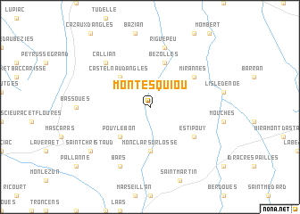 map of Montesquiou