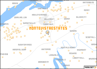 map of Monte Vista Estates