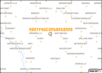 map of Montfaucon-dʼArgonne