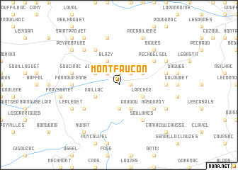 map of Montfaucon