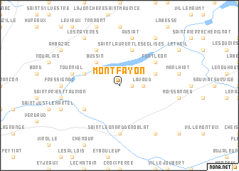 map of Montfayon