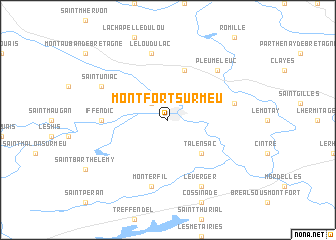 map of Montfort-sur-Meu