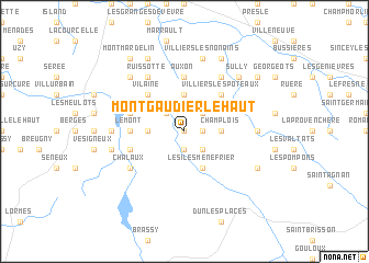 map of Mont Gaudier-le-Haut