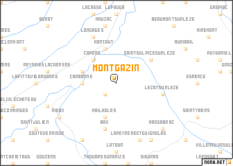 map of Montgazin