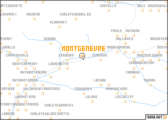 map of Montgenèvre