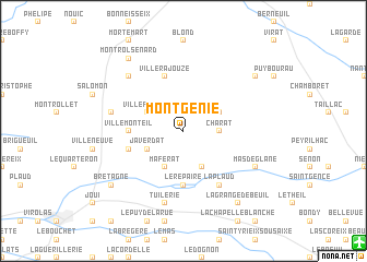 map of Mont-Génie