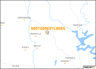 map of Montgomery Lakes