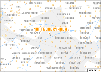 map of Montgomerywāla