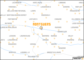 map of Montguers