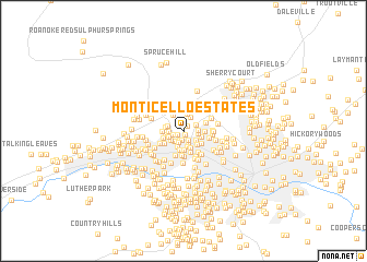 map of Monticello Estates