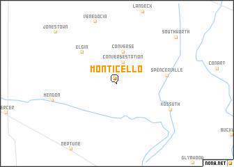 map of Monticello
