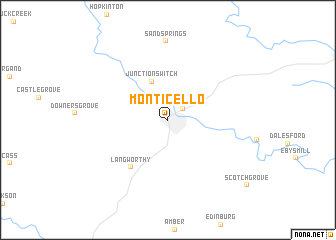 map of Monticello